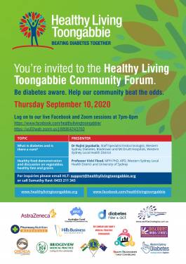 Healthy Living Toongabbie Community Forum - You are invited